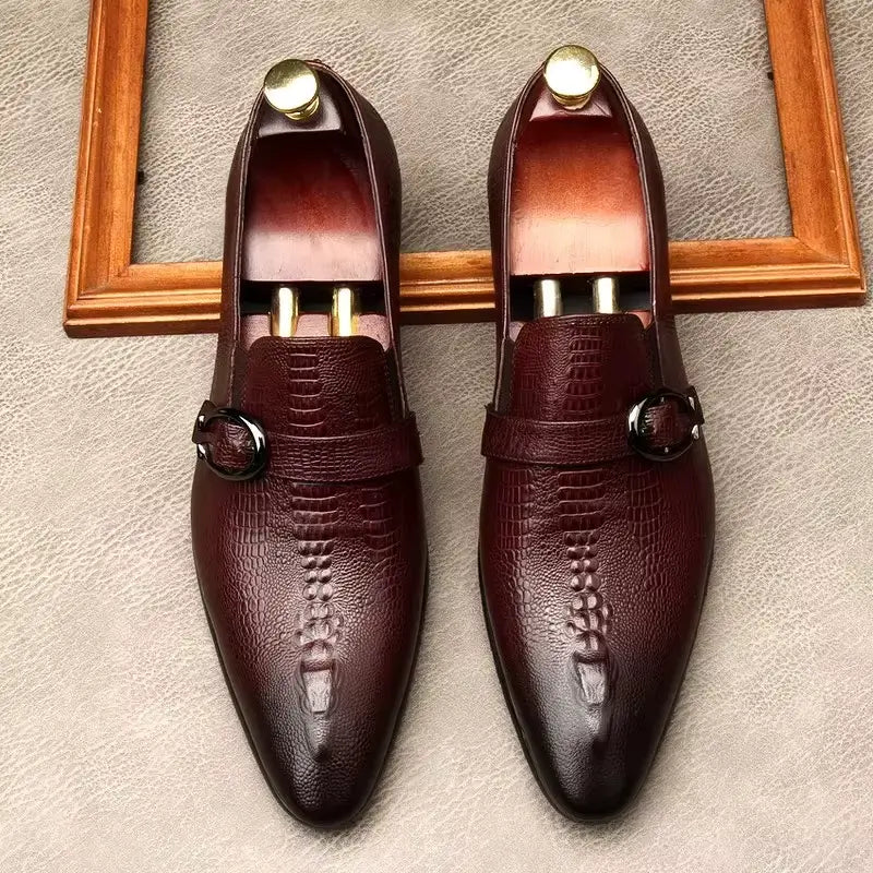 Sapato Masculino Monk Strap Em Couro Legítimo