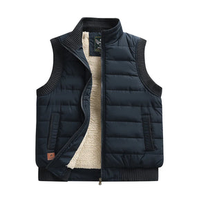 colete masculino puffer com forro aveludado interno e gola alta estilo premium para inverno