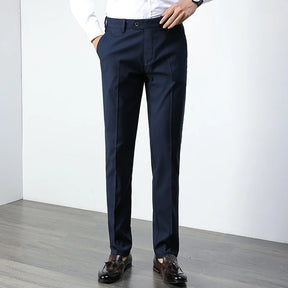 Calça Social Masculina Reta em Tecido Premium Sem Amassar