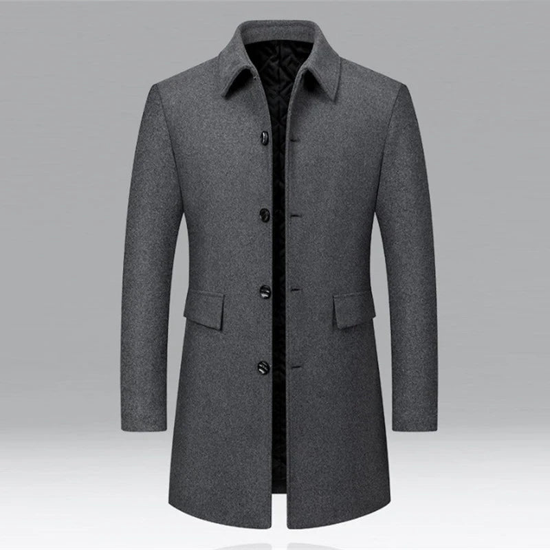 sobretudo masculino  lã premium elegante inverno social moderno