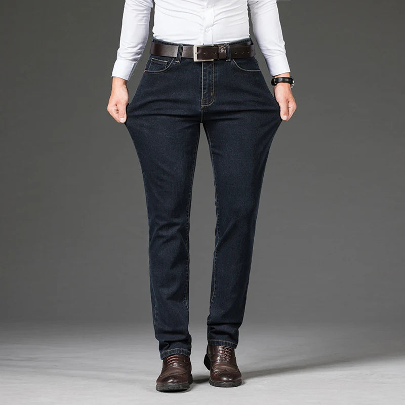 Calça Jeans Masculina Reta Clássica em Denim Confortável