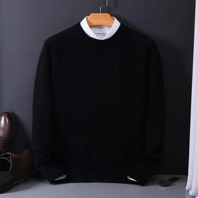 Suéter masculino oversized com gola careca e caimento moderno estilo coreano para inverno