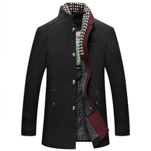 sobretudo masculino  lã premium gola alta elegante inverno