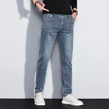 Calça Jeans Masculina Slim Premium com Lavagem Vintage