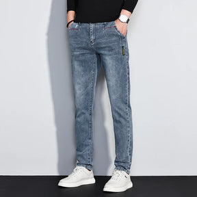 Calça Jeans Masculina Slim Premium com Lavagem Vintage
