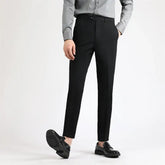 Calça Social Masculina Slim Reta em Tecido Premium que Não Amassa