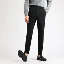 Calça Social Masculina Slim Reta em Tecido Premium que Não Amassa