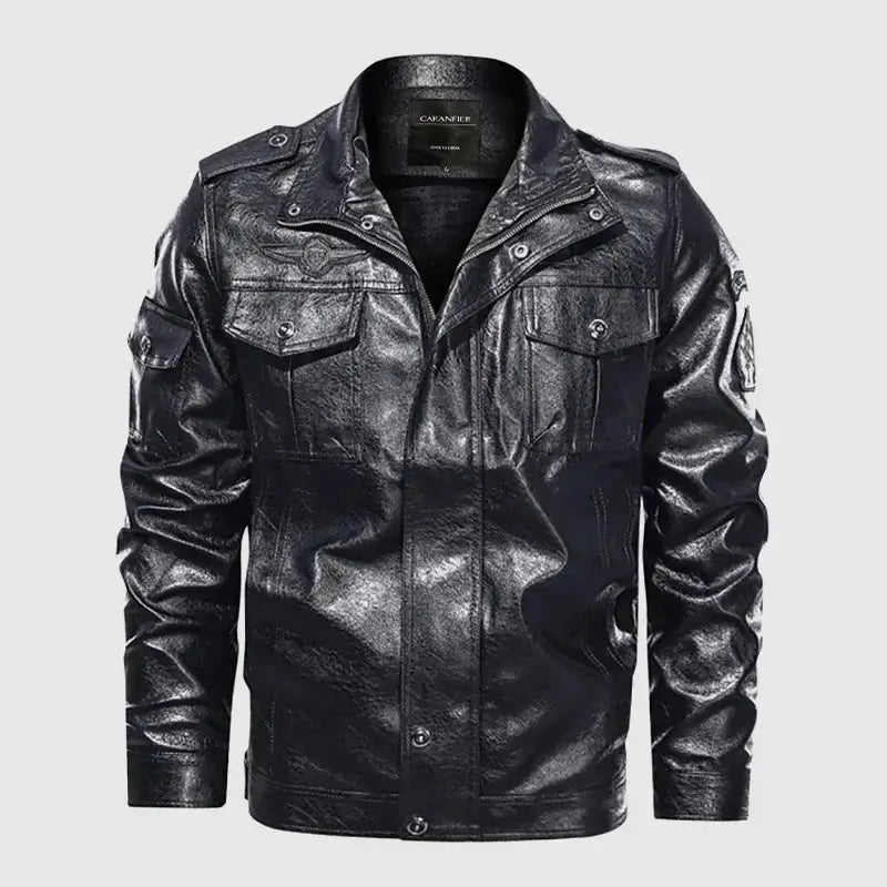 Jaqueta masculina preta para inverno com visual sofisticado e urbano