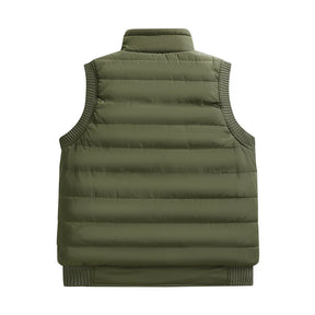 colete masculino puffer com forro aveludado interno e gola alta estilo premium para inverno