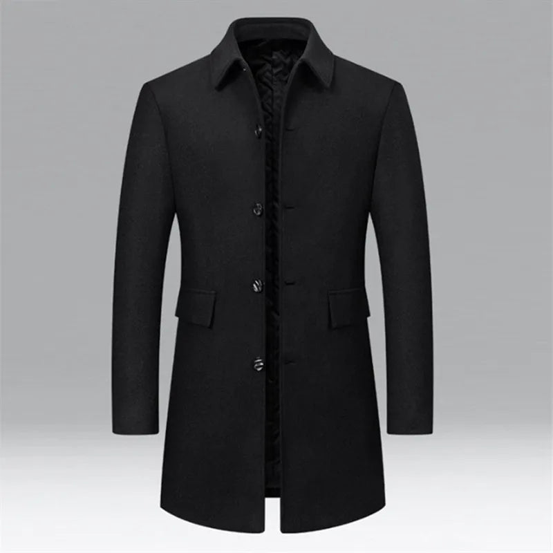 sobretudo masculino  lã premium elegante inverno social moderno