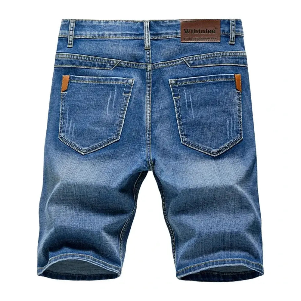 Bermuda Jeans Masculina Reta Stretch