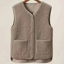 colete masculino fleece com textura aveludada e design minimalista com bolsos frontais para inverno