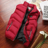 colete masculino puffer acolchoado com zíper e bolsos frontais ideal para inverno e uso casual