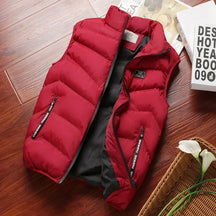 colete masculino puffer acolchoado com zíper e bolsos frontais ideal para inverno e uso casual
