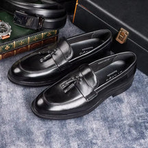 Sapato Masculino Loafer Em Couro Com Tassel