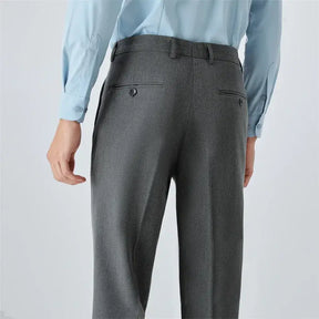 Calça Social Masculina Slim Reta em Tecido Premium que Não Amassa