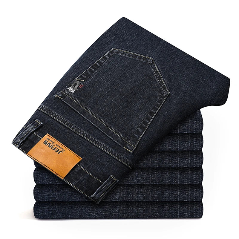 Calça Jeans Masculina Reta Clássica em Denim Confortável