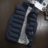 olete masculino preto puffer com bolsos e zíper frontal e forro interno estilizado xadrez ideal para inverno elegante