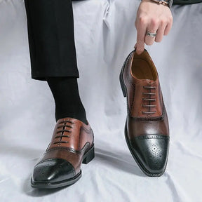 Sapato Social Masculino Oxford Em Couro, confortável modelo social, ideal para uso diário e ocasiões especiais.