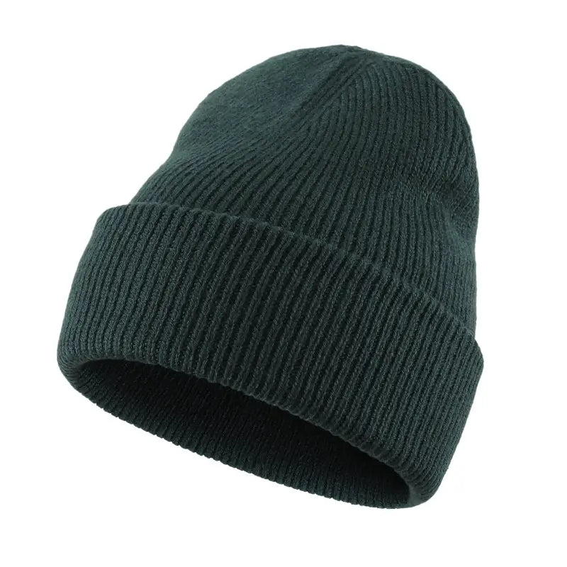 Gorro Unissex Vermont em tricô canelado com ajuste confortável e proteção térmica.