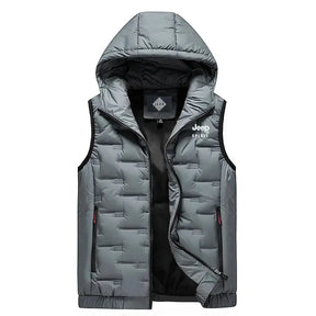Colete masculino puffer com capuz estilo esportivo leve e quente ideal para inverno e viagens