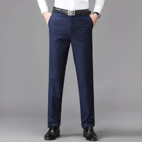 Calça Social Masculina Reta Slim em Tecido Premium