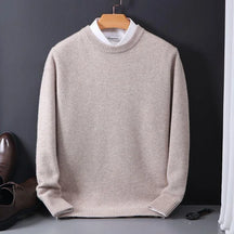 Suéter masculino oversized com gola careca e caimento moderno estilo coreano para inverno
