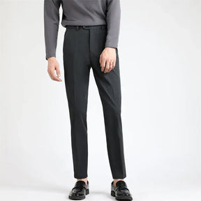 Calça Social Masculina Slim Reta em Tecido Premium que Não Amassa