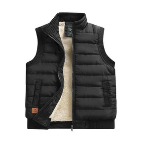 colete masculino puffer com forro aveludado interno e gola alta estilo premium para inverno