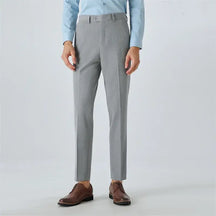 Calça Social Masculina Slim Reta em Tecido Premium que Não Amassa