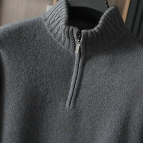 Suéter Masculino Monaco Cashmere – Meio Zíper