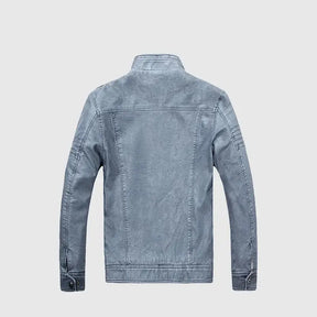 Jaqueta biker masculina com forro interno térmico e design moderno