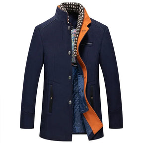 sobretudo masculino  lã premium gola alta elegante inverno