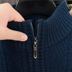 Suéter Masculino Montblanc Tricô Fecho Meio Zíper