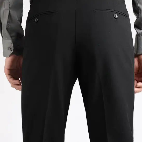 Calça Social Masculina Slim Reta em Tecido Premium que Não Amassa