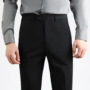Calça Social Masculina Slim Reta em Tecido Premium que Não Amassa