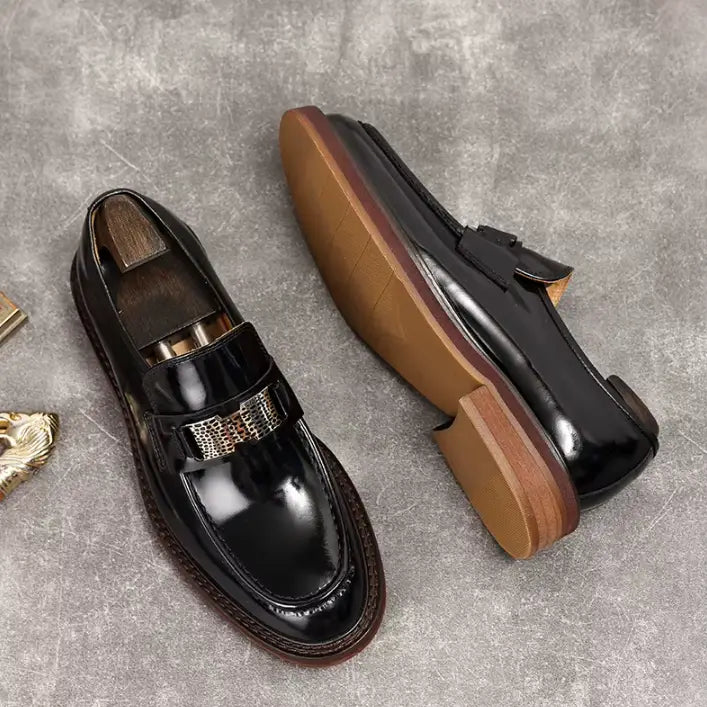 Sapato Masculino Loafer Tavira Em Couro