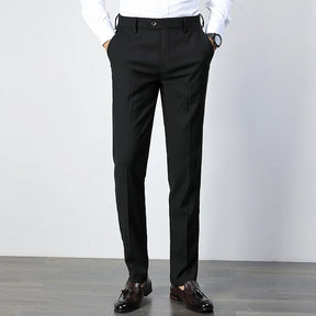Calça Social Masculina Reta em Tecido Premium Sem Amassar