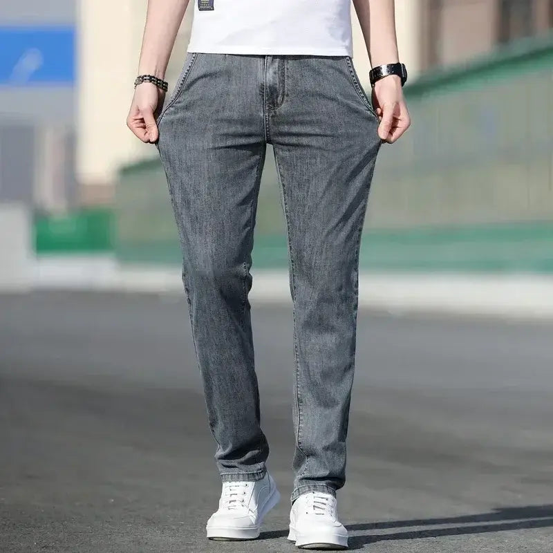 Calça Jeans Masculina Reta Leve em Denim Confortável