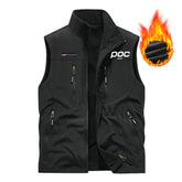 colete masculino fleece preto dupla face com múltiplos bolsos e zíper ideal para inverno e atividades ao ar livre