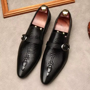 Sapato Masculino Monk Strap Em Couro Legítimo