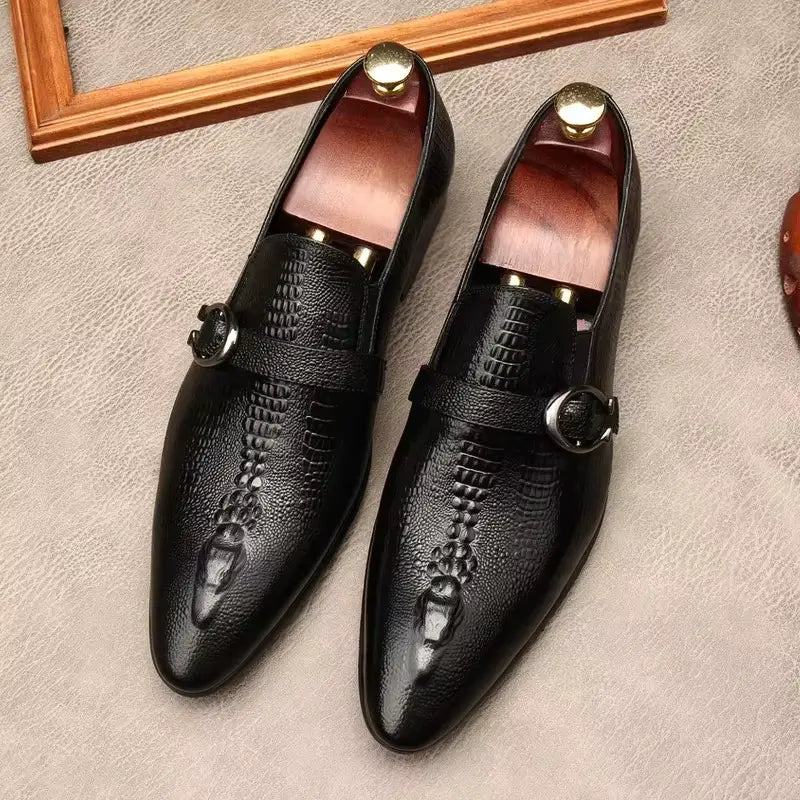Sapato Masculino Monk Strap Em Couro Legítimo