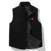 colete masculino fleece teddy bege com zíper frontal ideal para inverno e tamanhos grandes