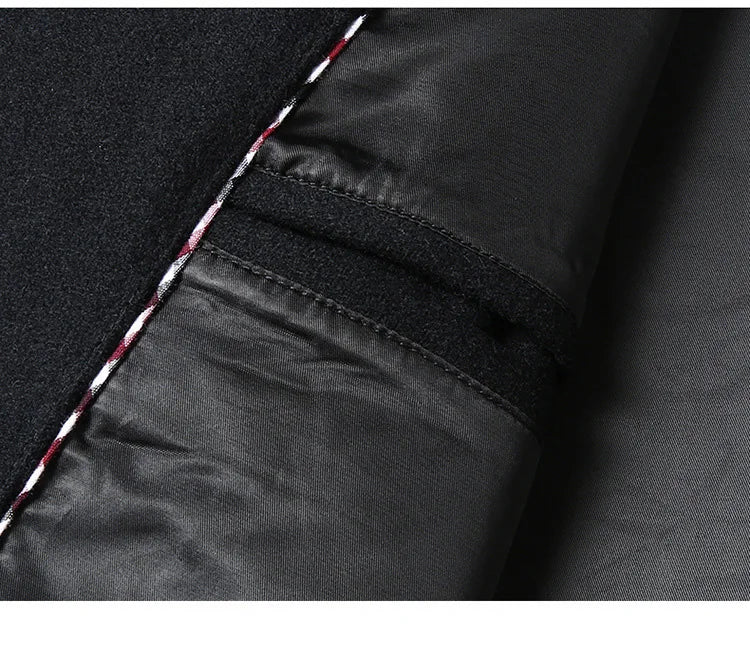 Sobretudo Masculino Longo Em Lã Premium