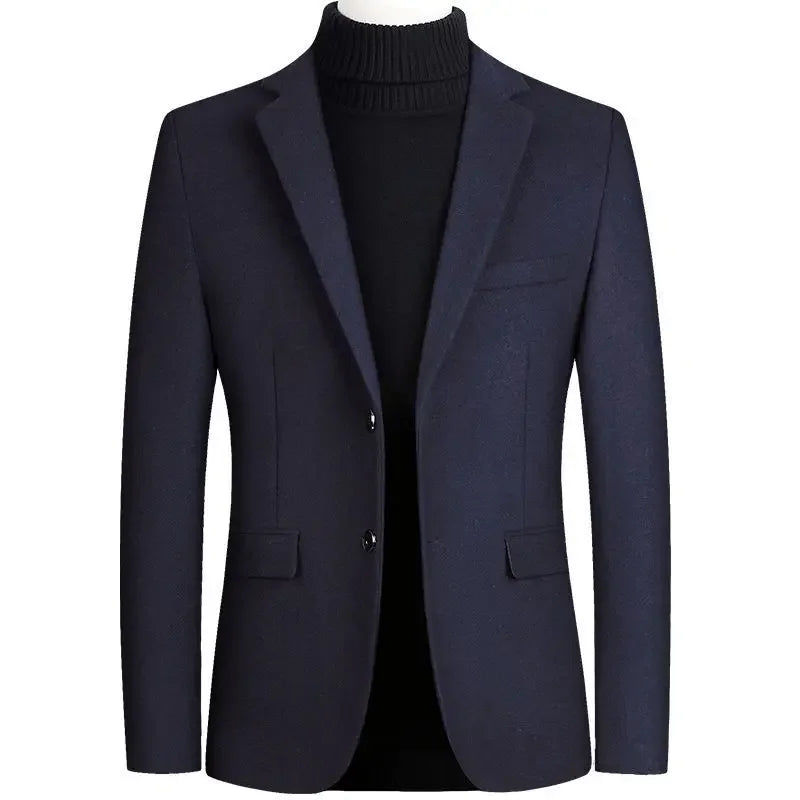 Blazer masculino social de lã slim fit com design elegante e sofisticado para inverno e ocasiões formais
