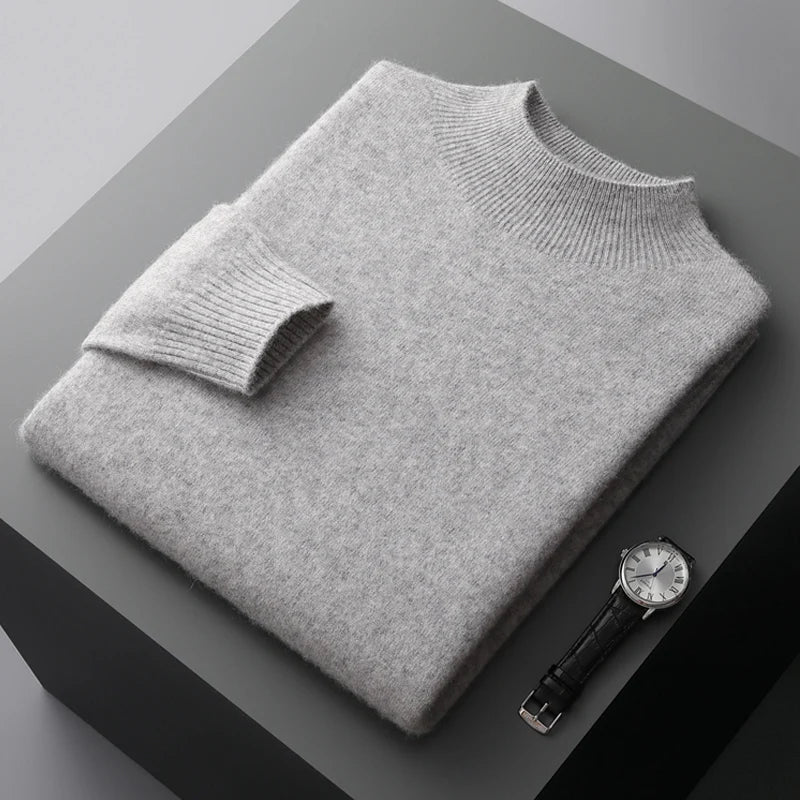 Suéter Masculino Milano Lã Merino Gola Alta