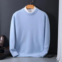 Suéter masculino oversized com gola careca e caimento moderno estilo coreano para inverno