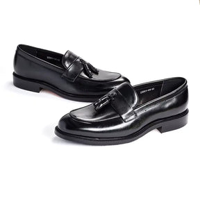 Sapato Masculino Loafer Em Couro Com Tassel