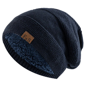 Gorro Térmico Montana taupe em tricô premium com forro interno quente e design slouchy moderno.