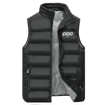colete masculino acolchoado preto com zíper e bolsos frontais estilo casual moderno para inverno